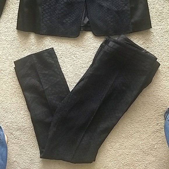 Cache Blazer Pantsuit Black Textured Snake Print - Picture 3 of 8